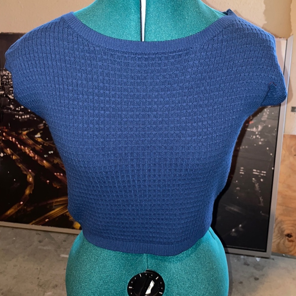 Blue crop top